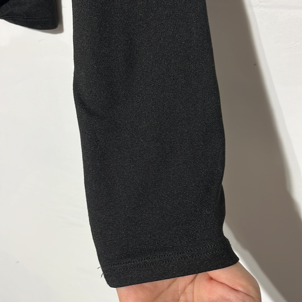 Fashion Nova Black Analisa Collared Ruched Long Sleeve Blouse Size 1X - Picture 5 of 8